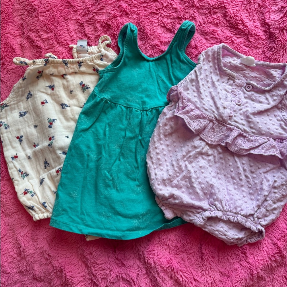 GAP Kids One Pieces - Cream, Teal, and Lavender